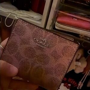 New pink Coach Snap Wallet